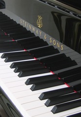 Keyboard of grand piano - Steinway & Sons (Hamburg factory)